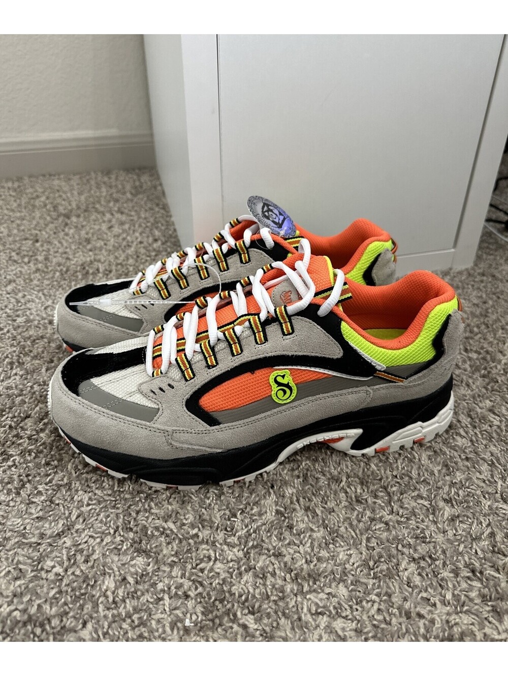 Skechers Snoop Dogg Stamina SNOOP 91 Gray Orange Sneakers Shoes Men’s Size 11.5